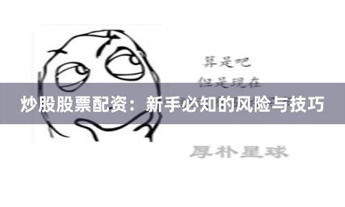炒股股票配资：新手必知的风险与技巧